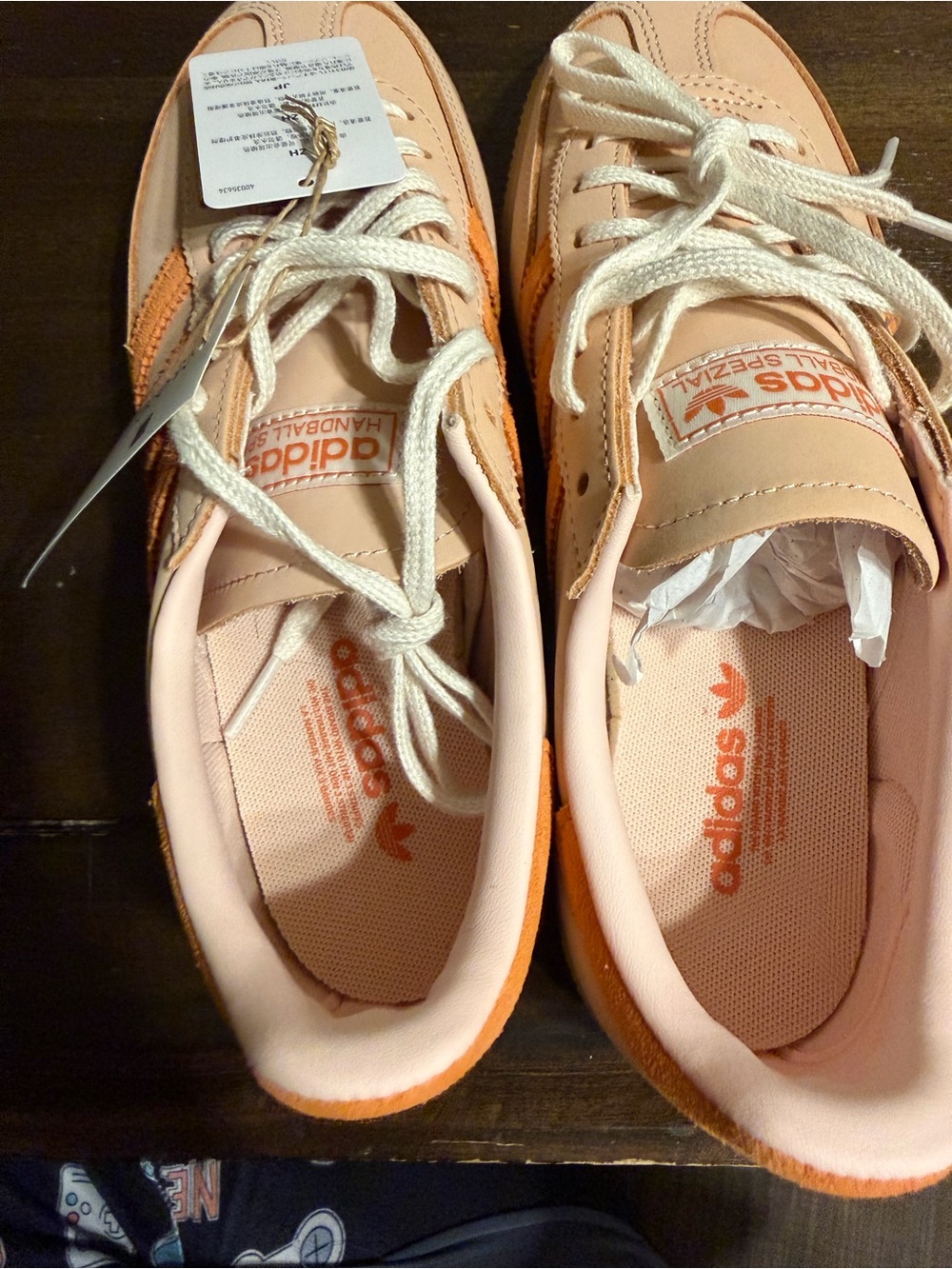 adidas Spezial Women's Sneakers in Peach and Orange Suede Accents - Picture 4 of 8